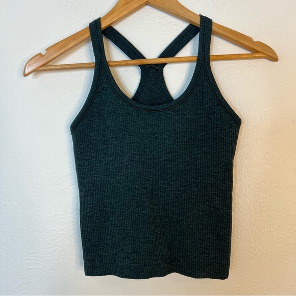 Dark Green Lululemon Ribbed Tank Top - Picture 3 of 5
